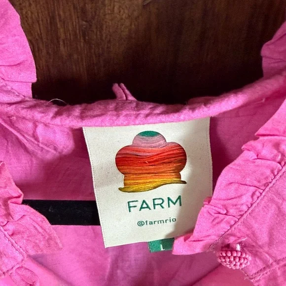 FARM Rio Vibrant Pink Toucan Floral Blouse - Picture 2 of 5